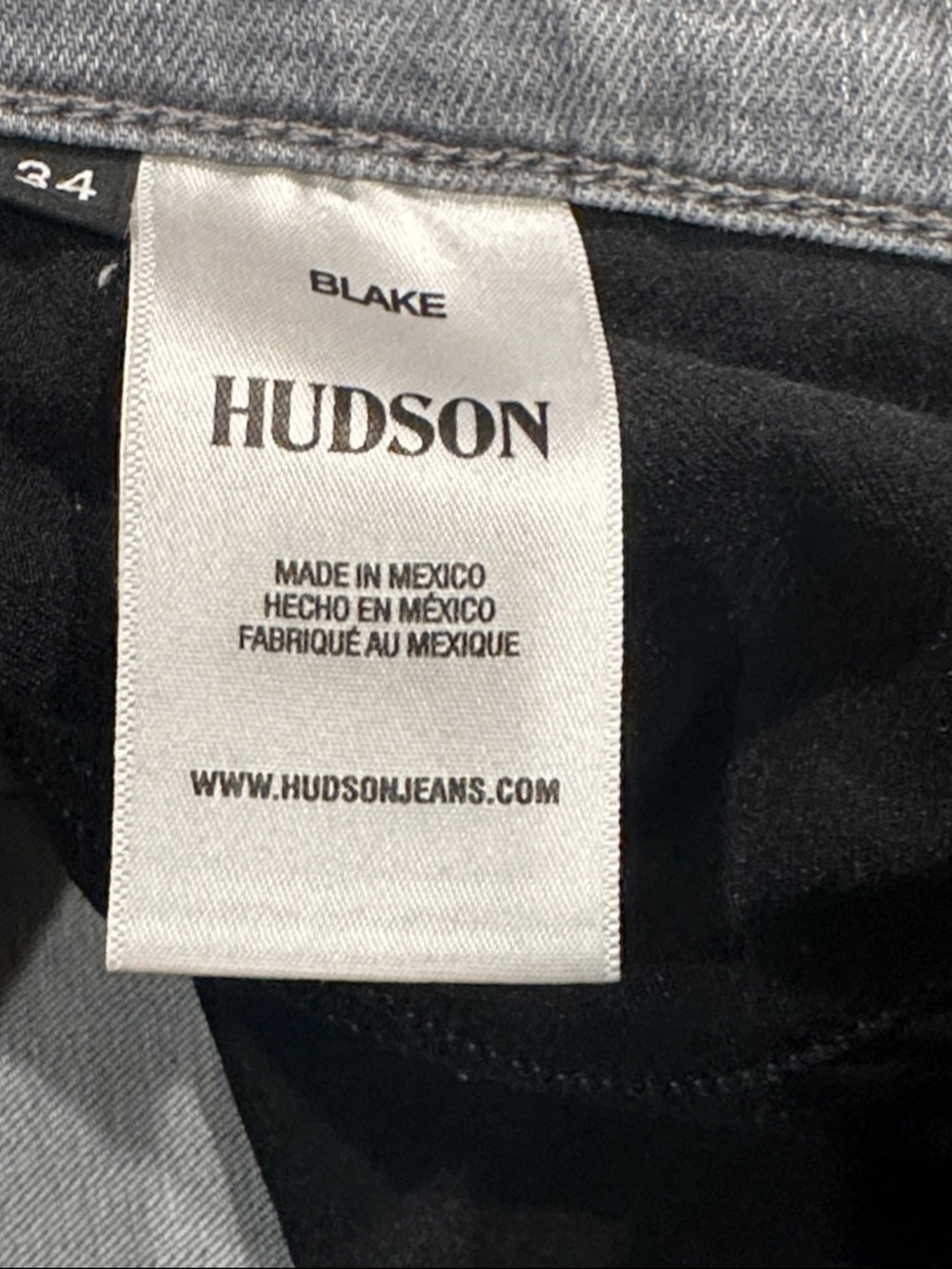 Hudson Blake Slim straight 34x33.5 like new - Picture 6 of 8